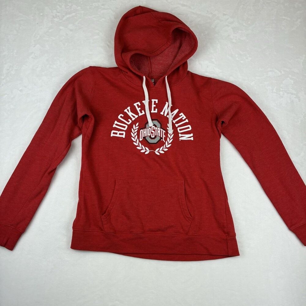 Ohio State “Buckeye Nation” Hoodie Women’s Size Large Red Graphic Sweatshirt - Picture 9 of 12